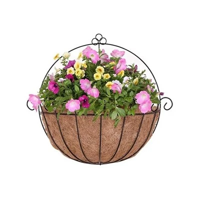 Hangende kokosvezel plantenbak